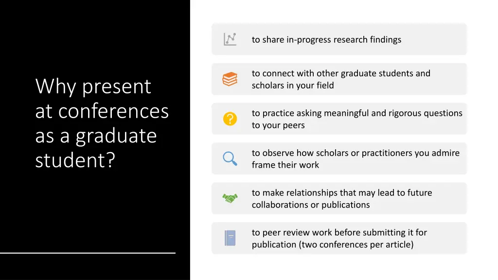 to share in progress research findings