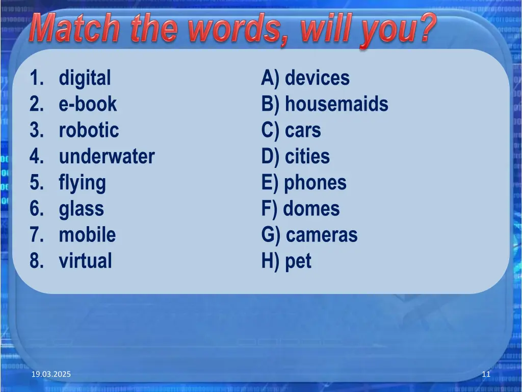 1 digital 2 e book 3 robotic 4 underwater