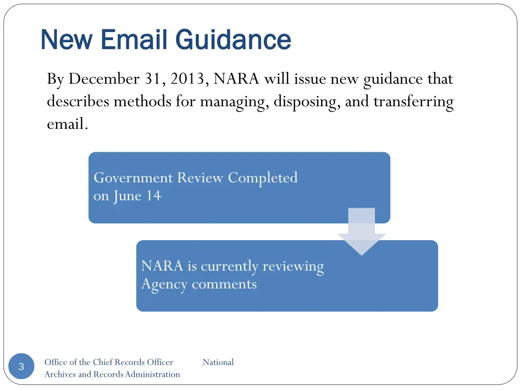 new email guidance new email guidance