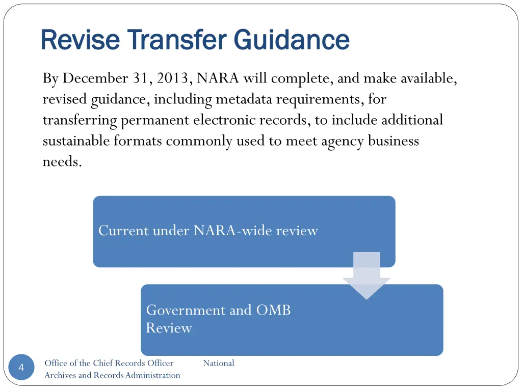 revise transfer guidance revise transfer guidance