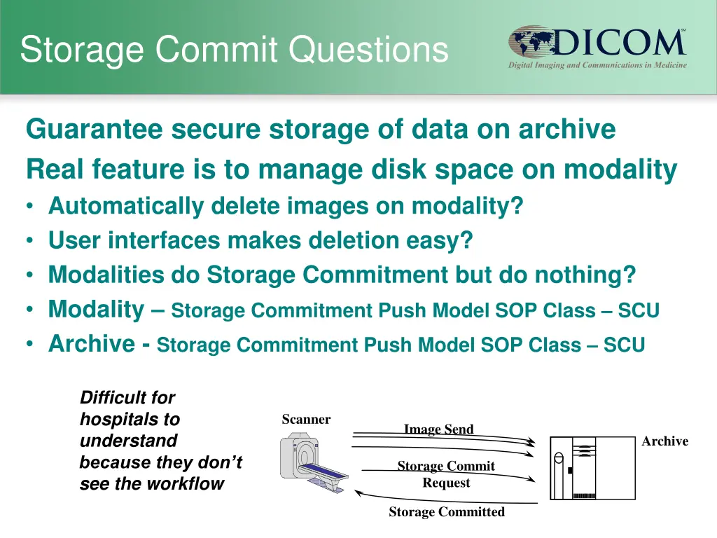 storage commit questions