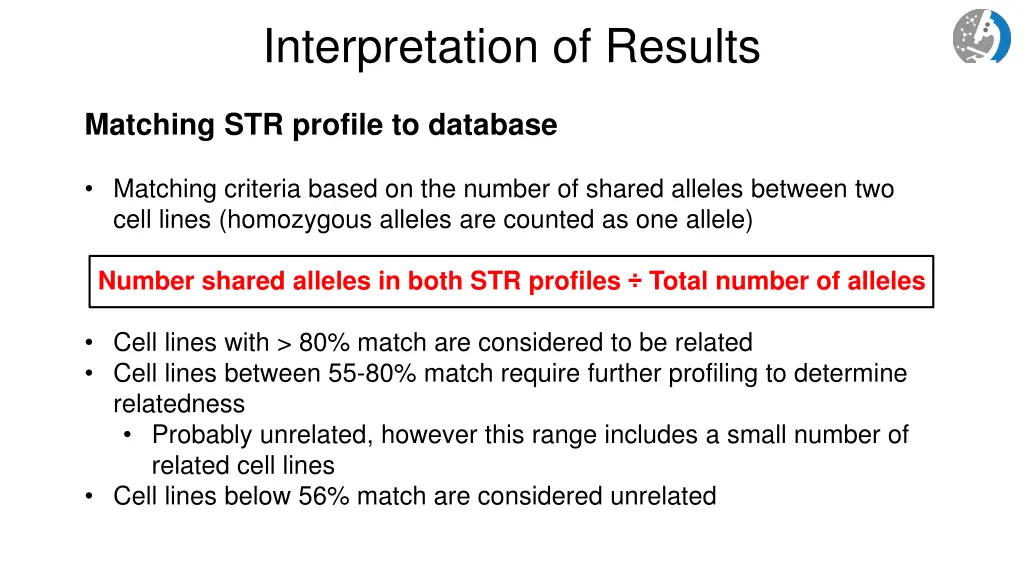 interpretation of results