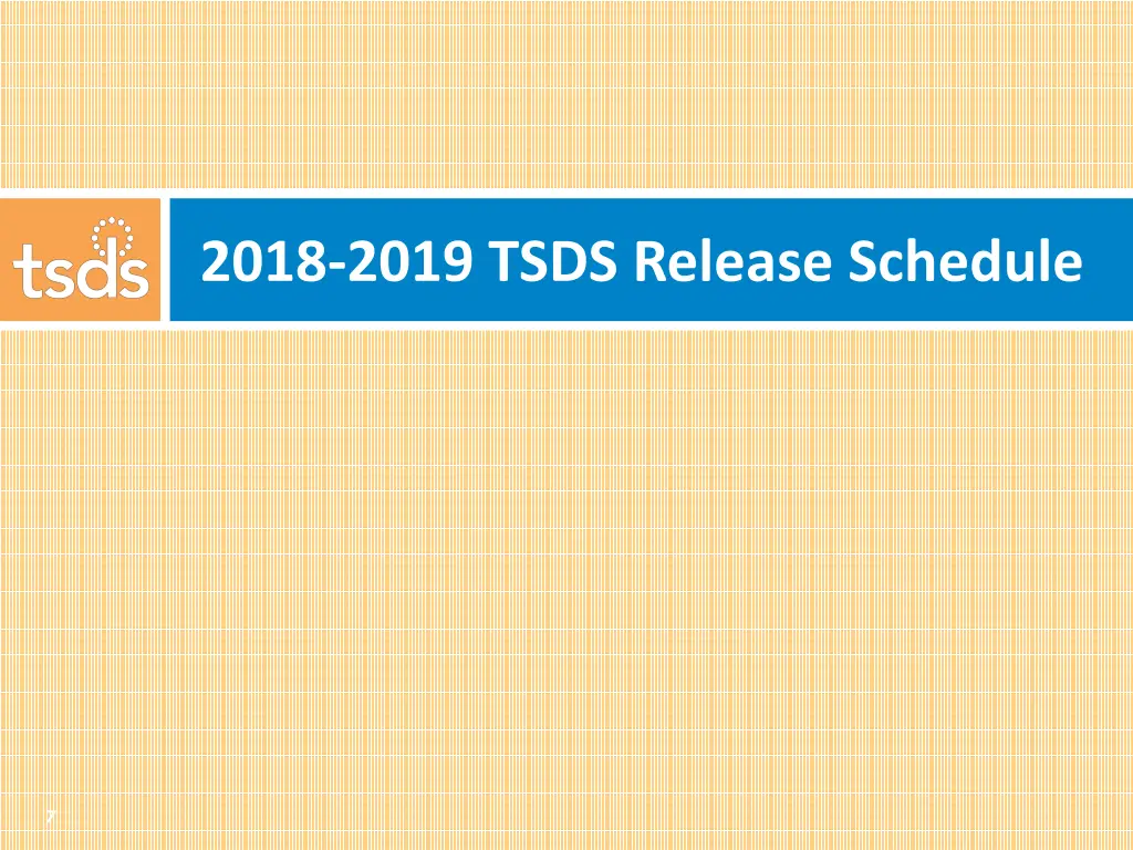 2018 2019 tsds release schedule