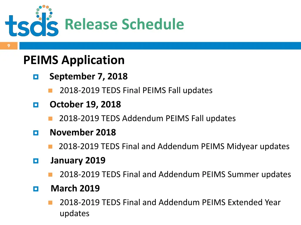 release schedule 1