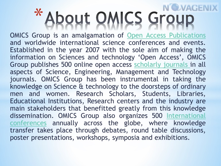 about omics group