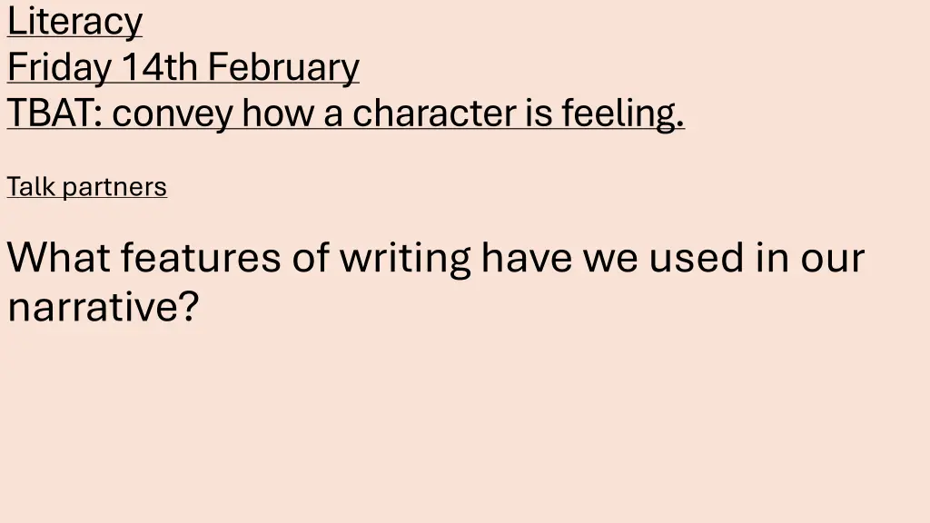 literacy friday 14th february tbat convey 1