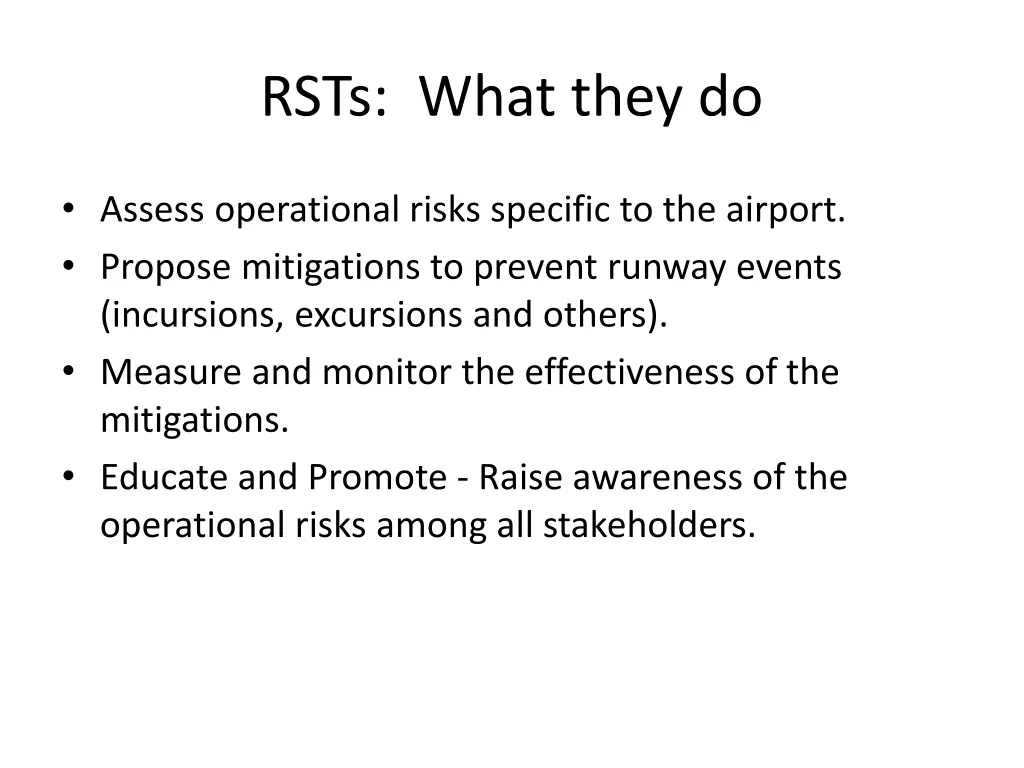 rsts what they do