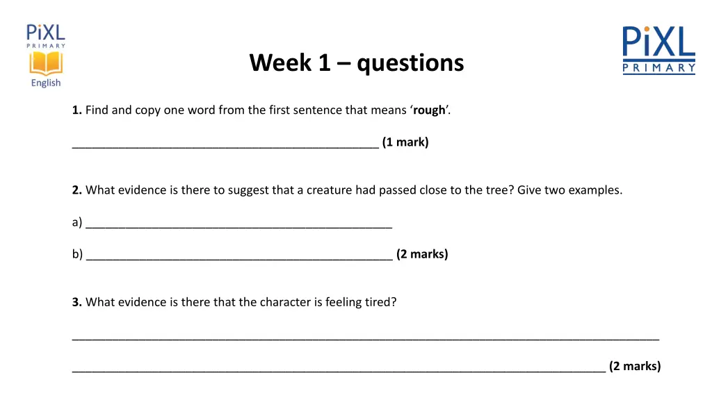 week 1 questions