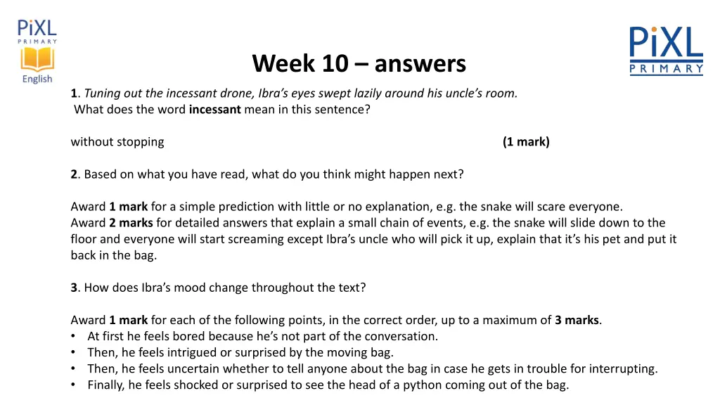 week 10 answers