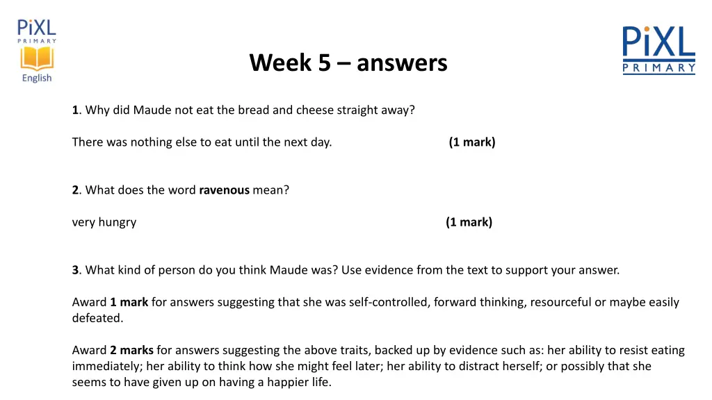 week 5 answers