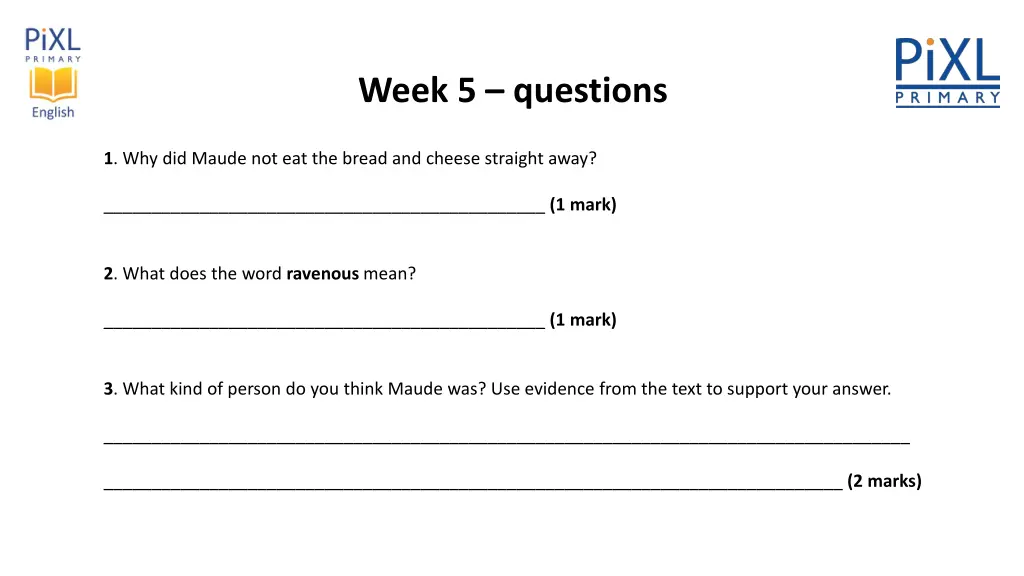 week 5 questions