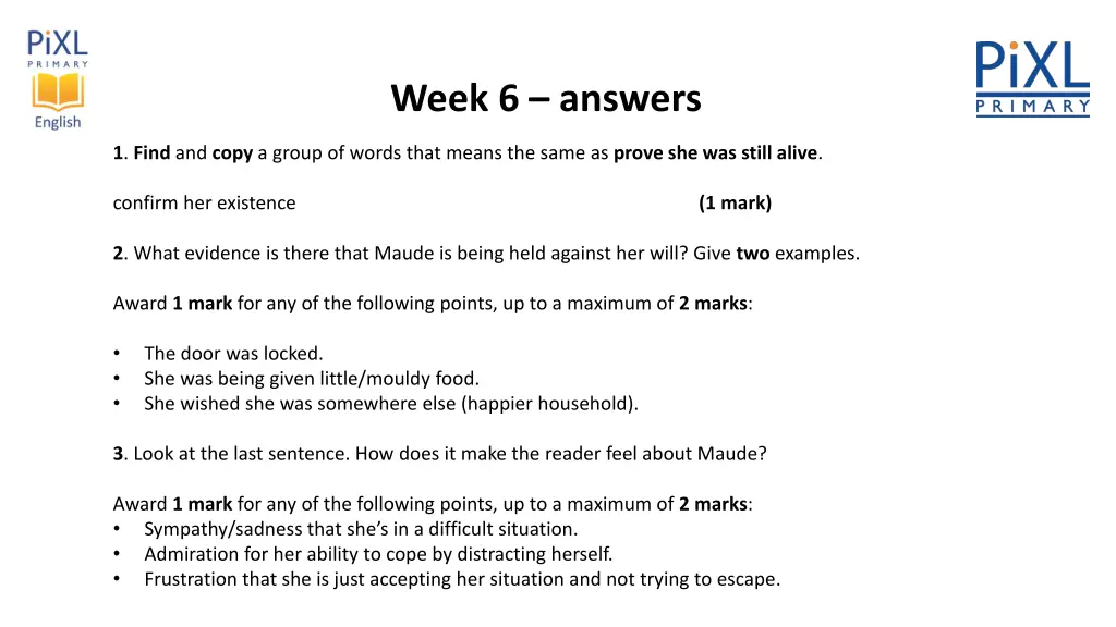 week 6 answers