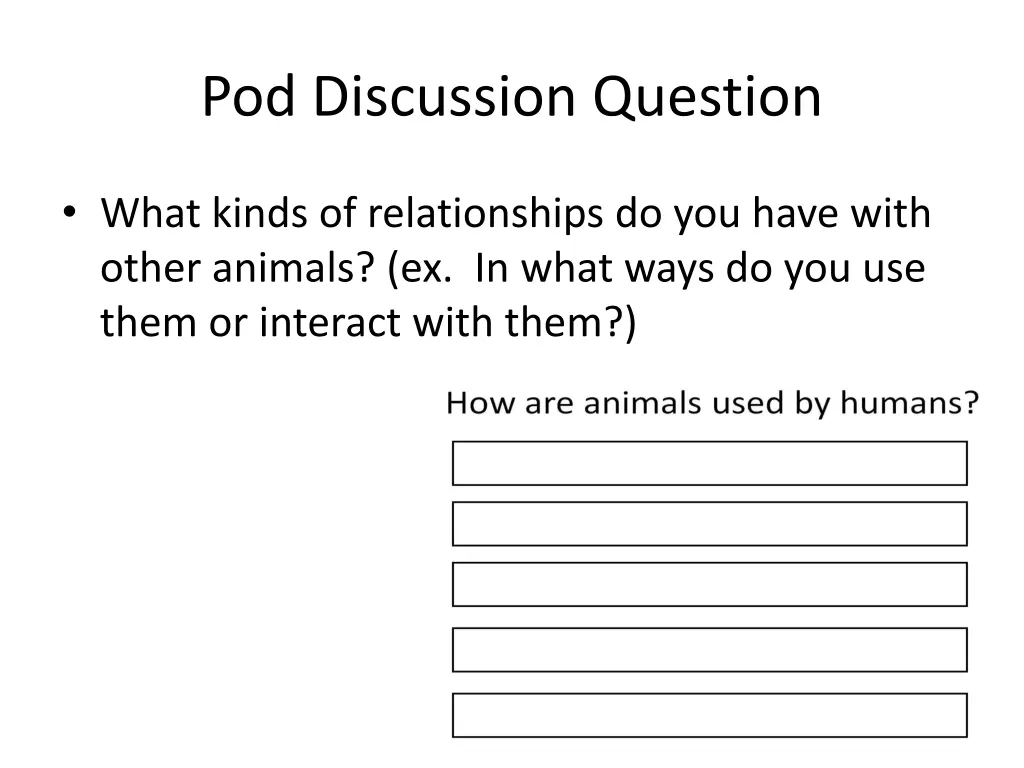 pod discussion question