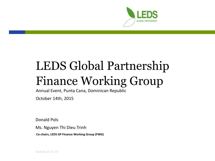 leds global partnership finance working group