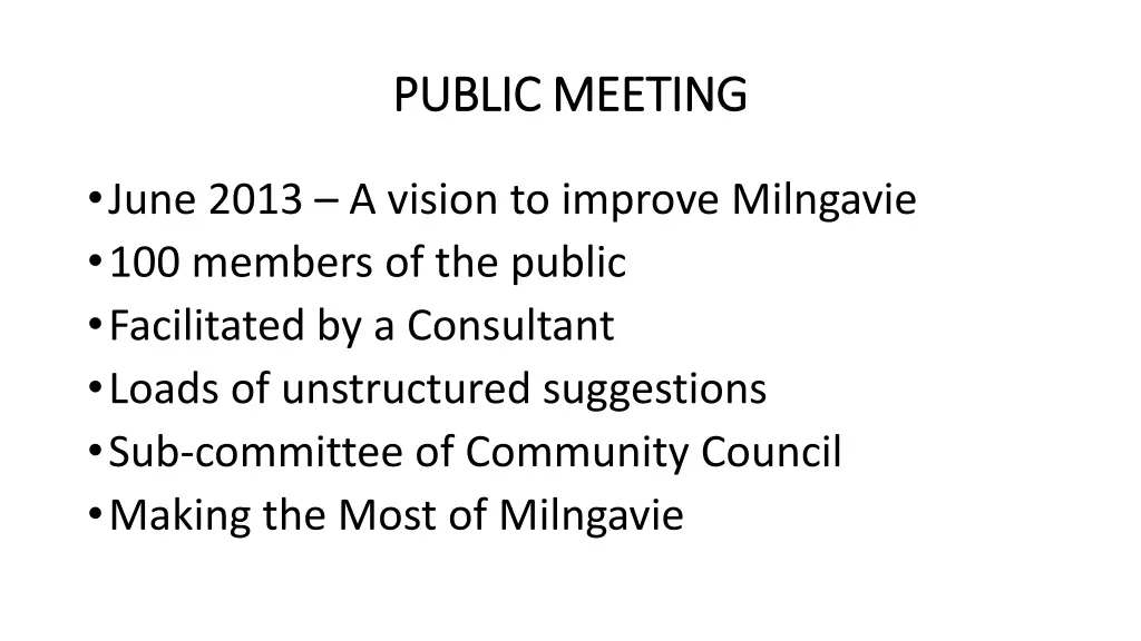 public meeting public meeting