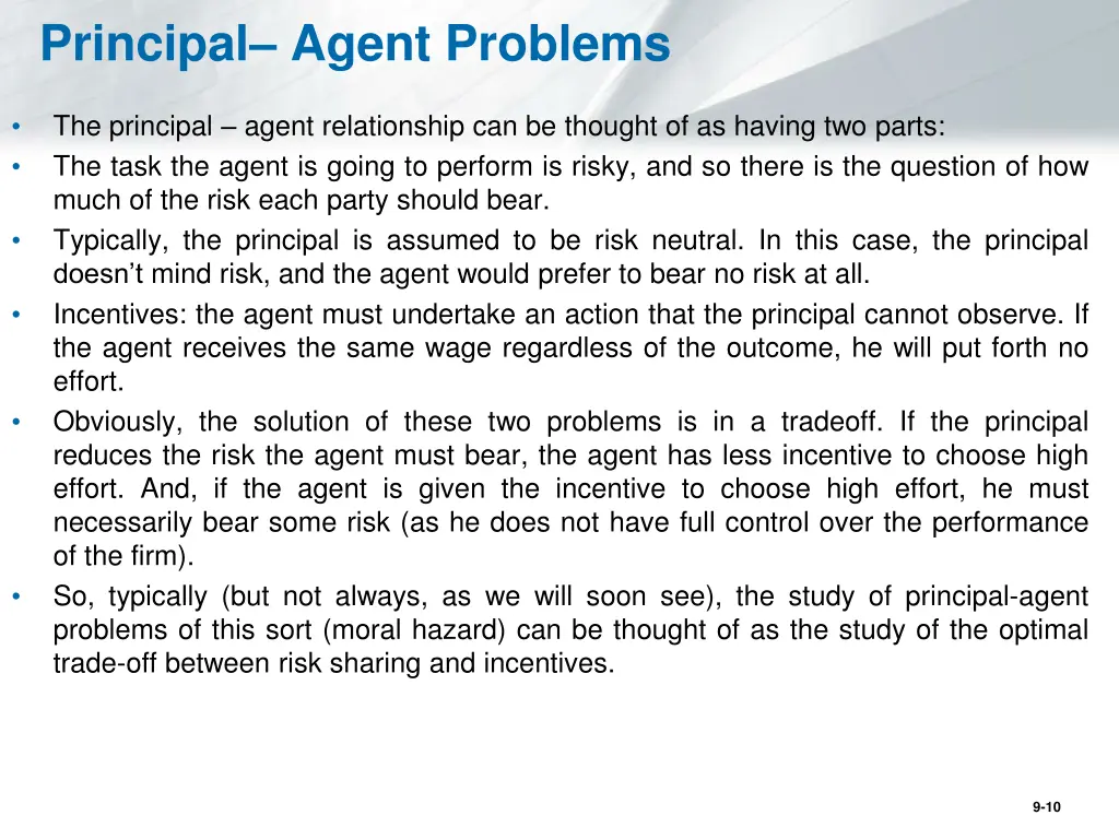 principal agent problems