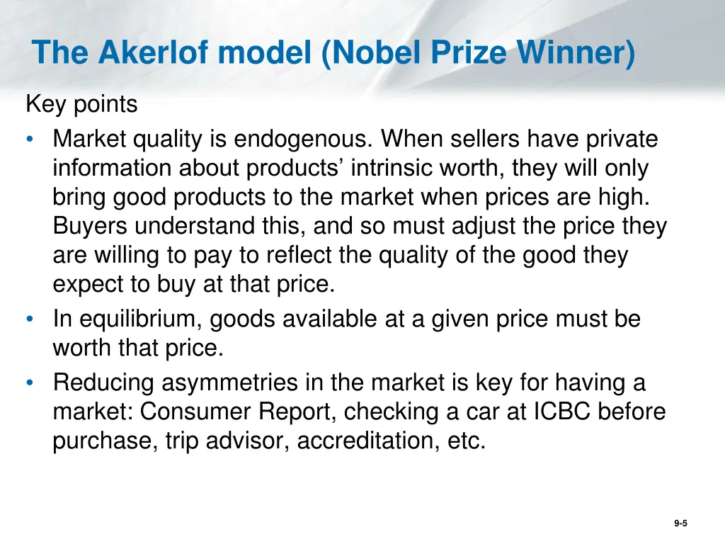 the akerlof model nobel prize winner 2