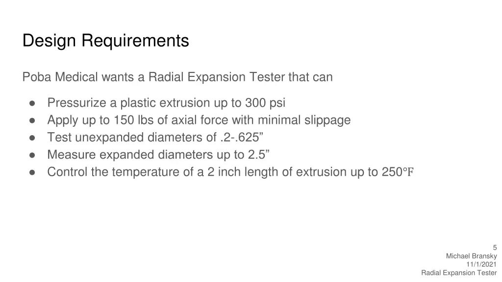 design requirements