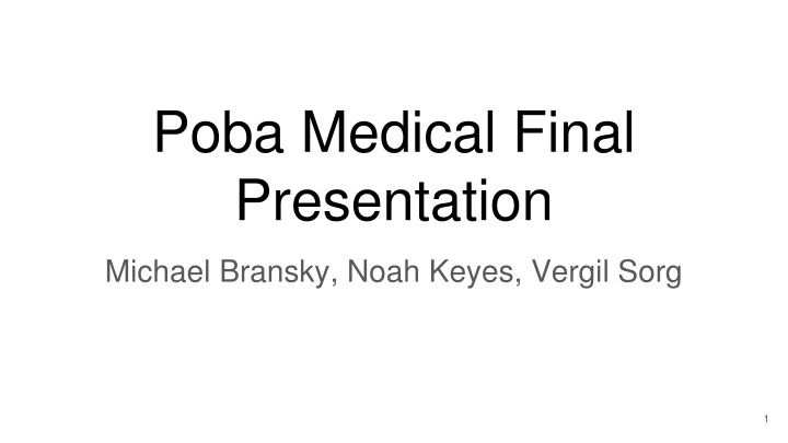 poba medical final presentation