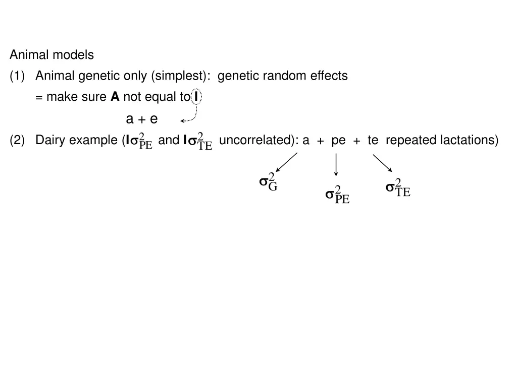 animal models 1 animal genetic only simplest