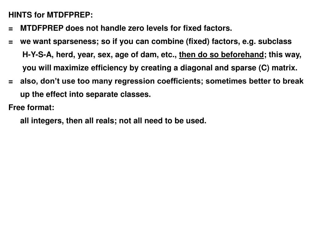 hints for mtdfprep mtdfprep does not handle zero