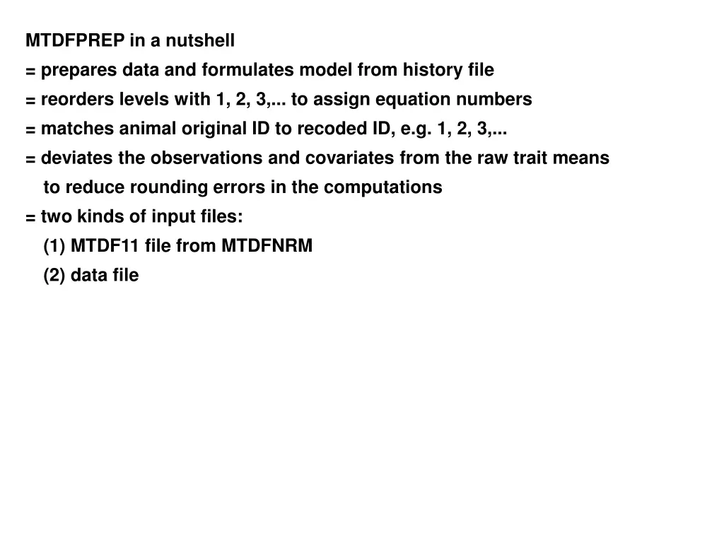 mtdfprep in a nutshell prepares data