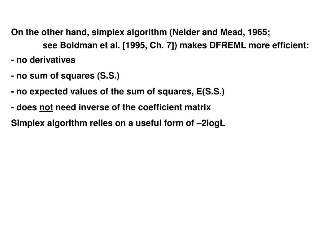 on the other hand simplex algorithm nelder