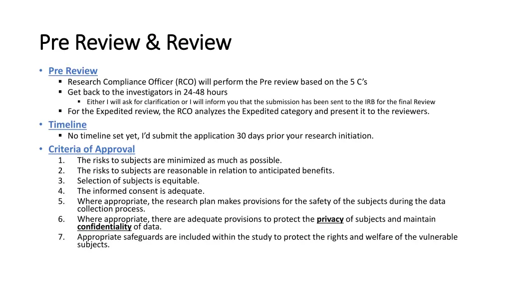 pre review review pre review review