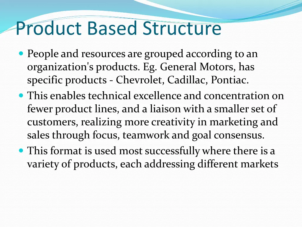 product based structure