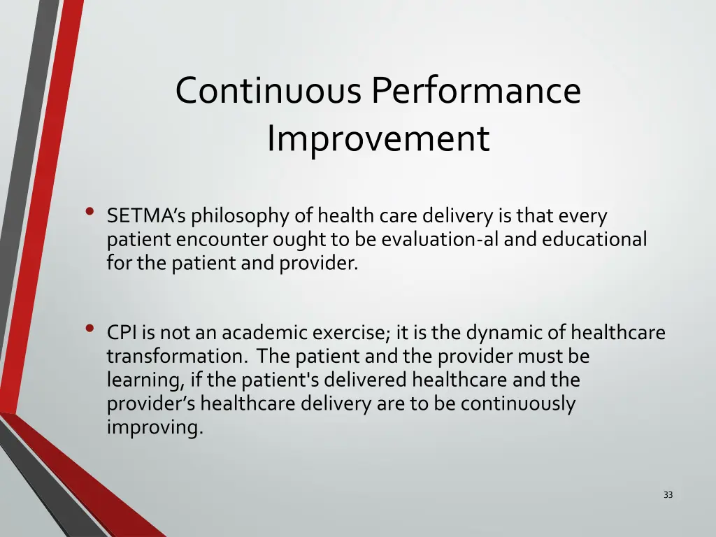 continuous performance improvement