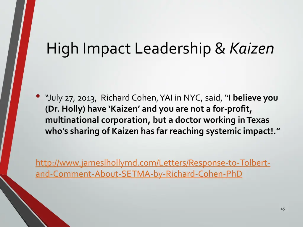 high impact leadership kaizen 1