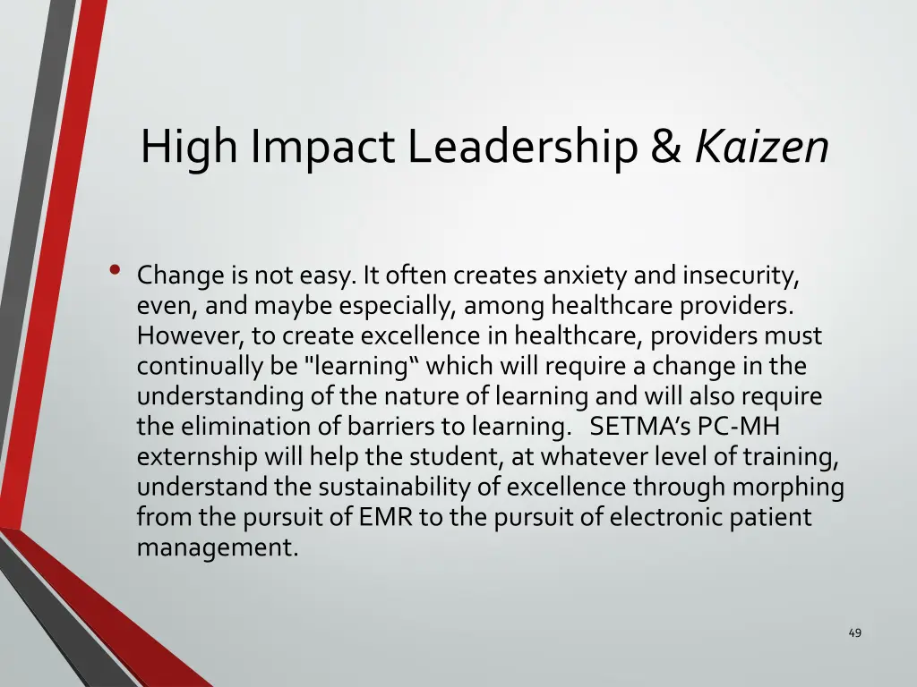 high impact leadership kaizen 5
