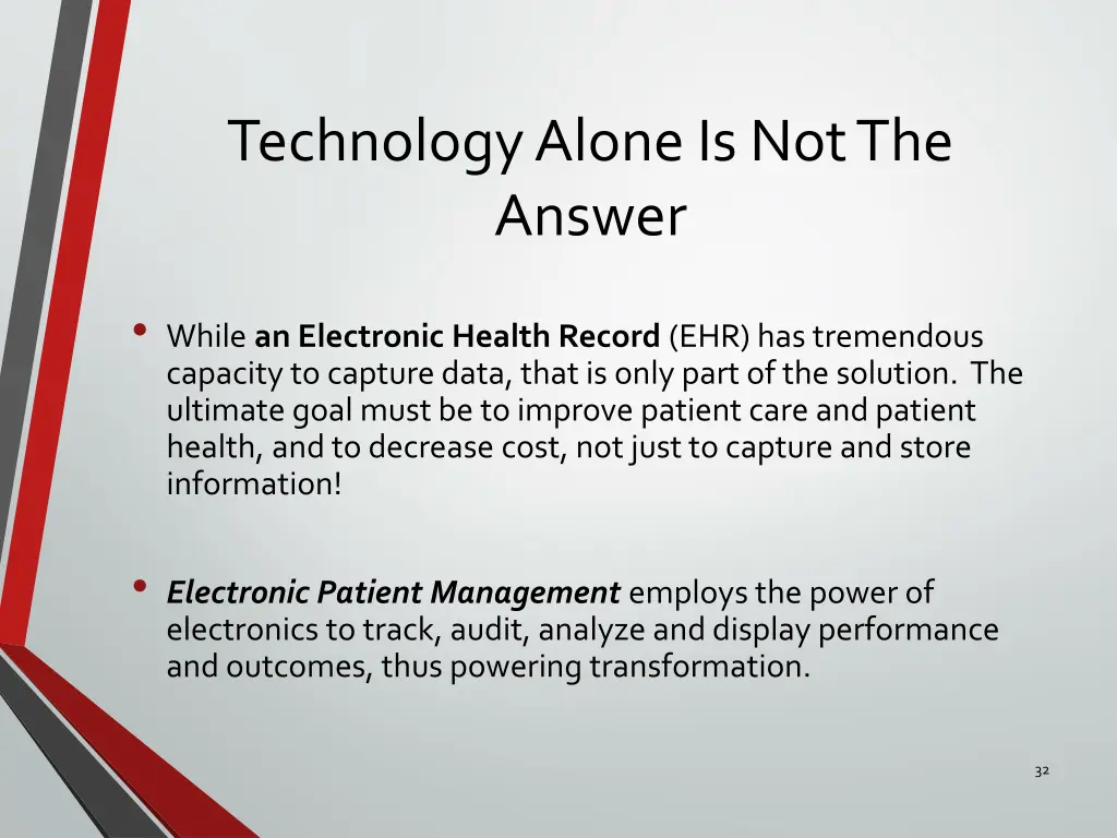 technology alone is not the answer