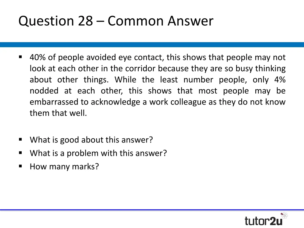 question 28 common answer