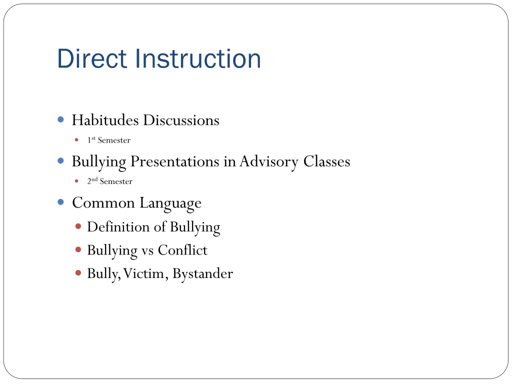 direct instruction