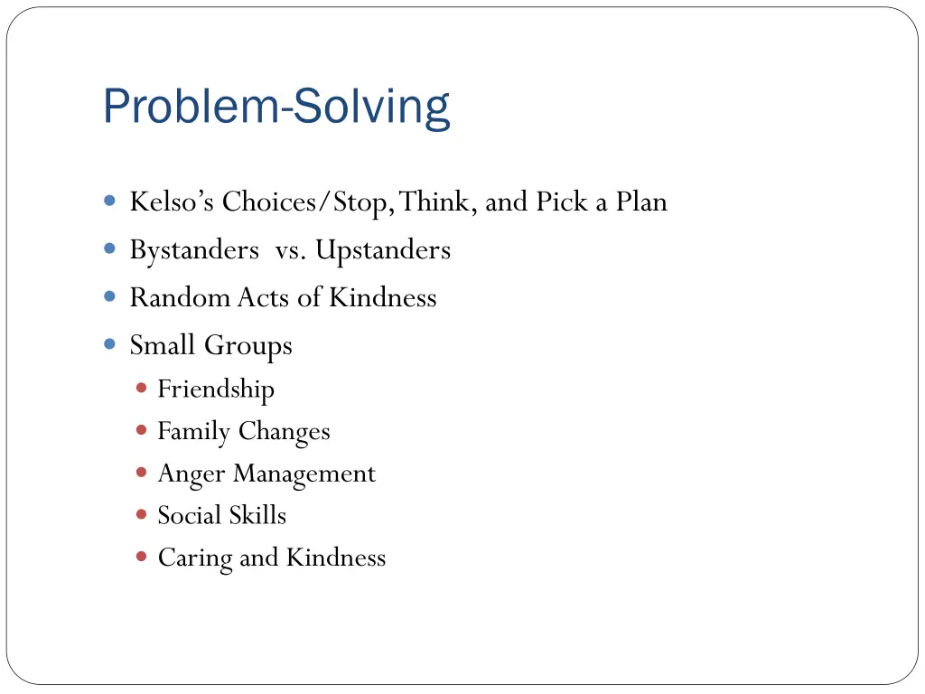 problem solving