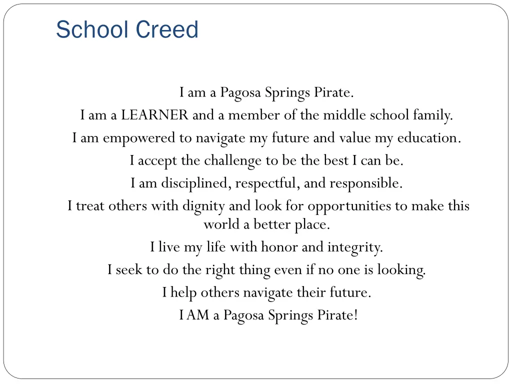 school creed