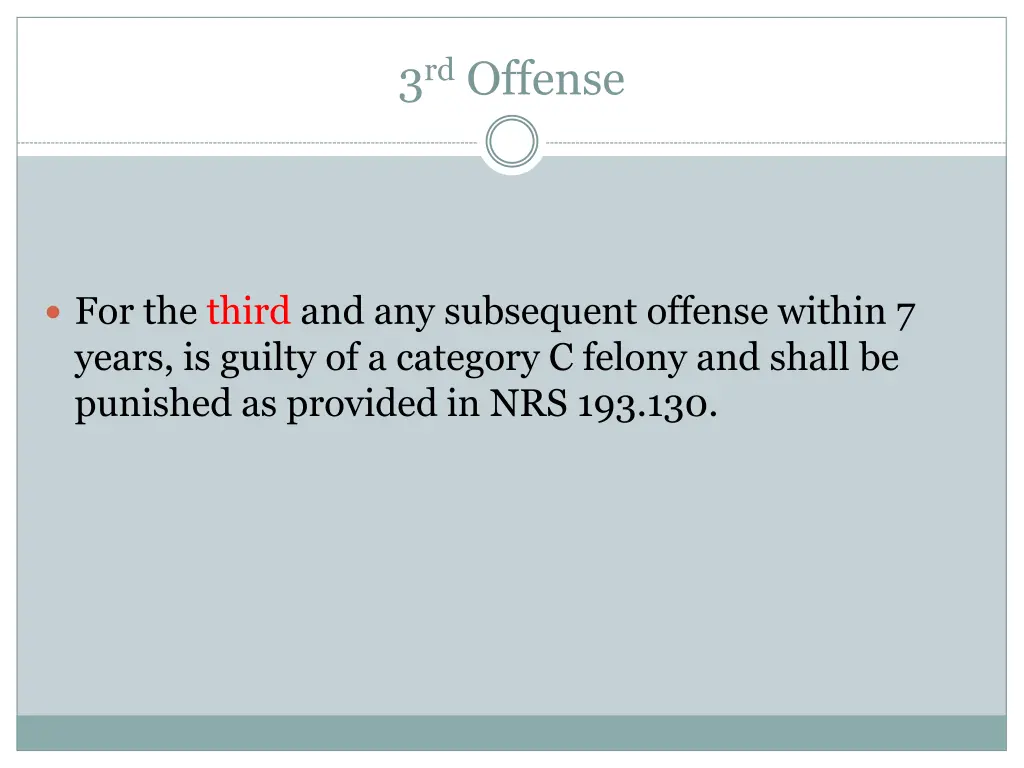 3 rd offense