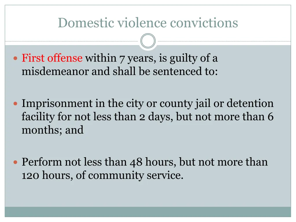 domestic violence convictions