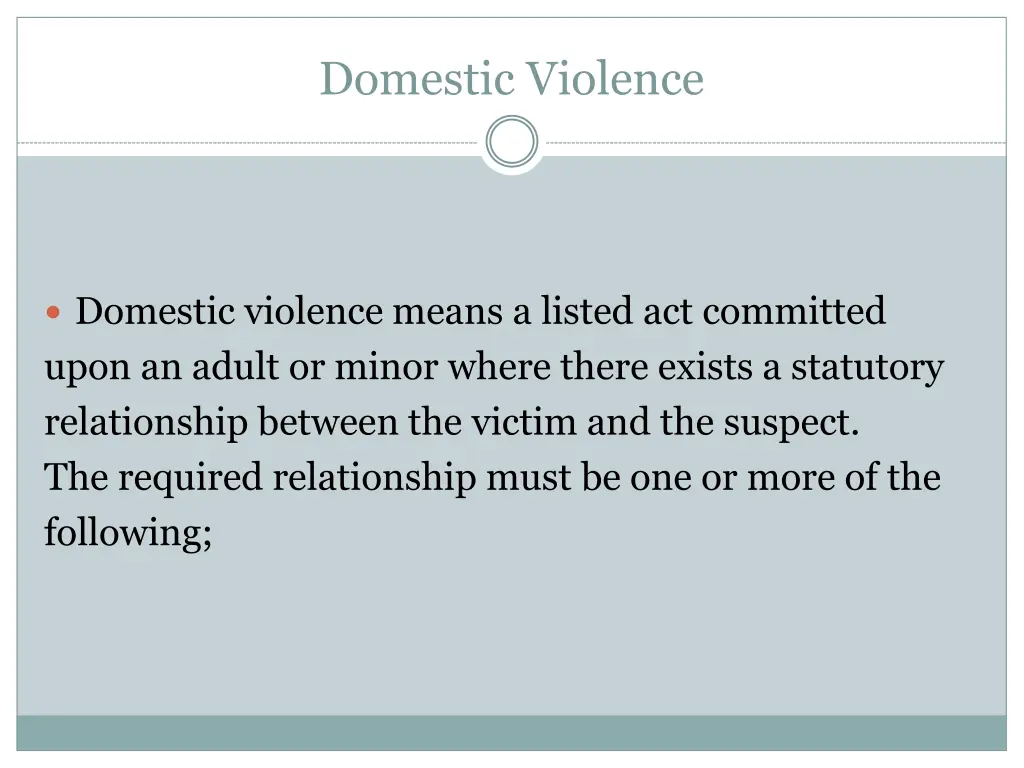 domestic violence
