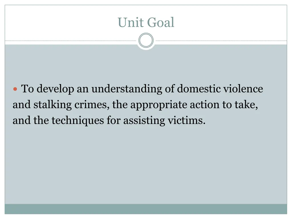 unit goal