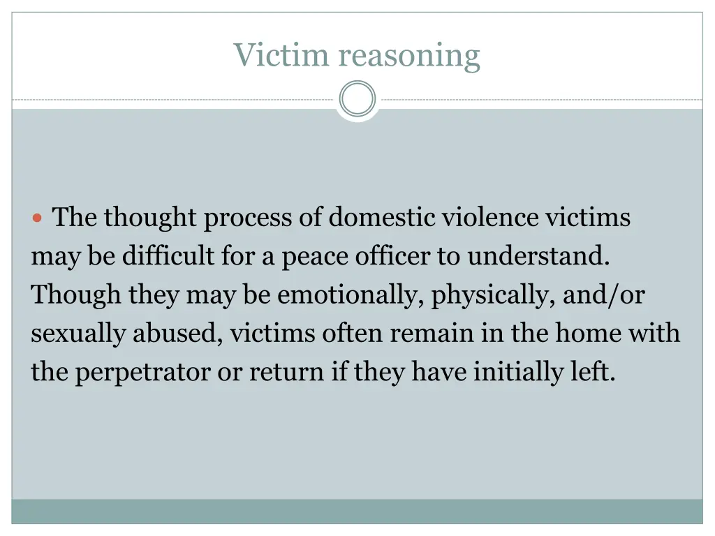 victim reasoning
