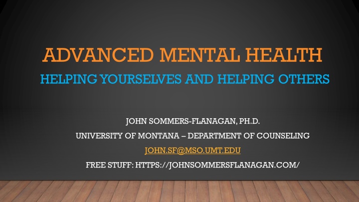 advanced mental health helping yourselves