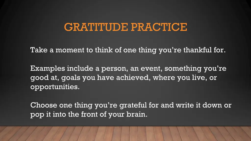 gratitude practice