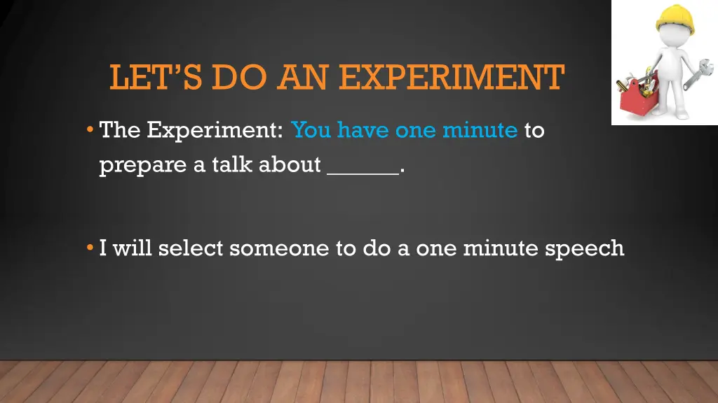 let s do an experiment