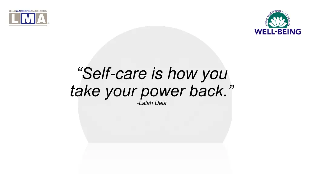self care is how you take your power back lalah