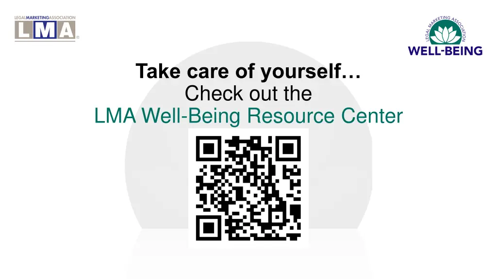 take care of yourself check out the lma well 1