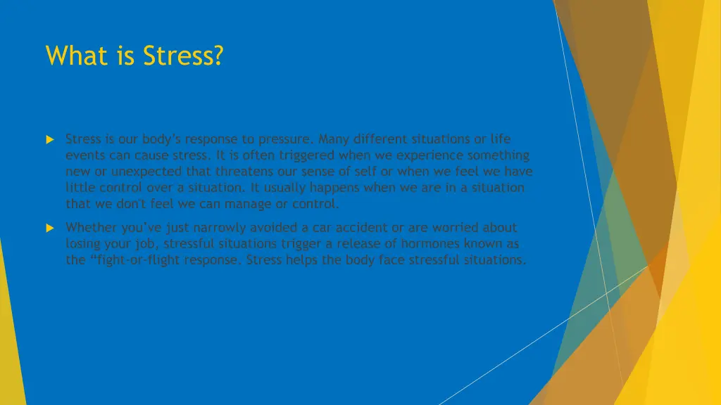 what is stress
