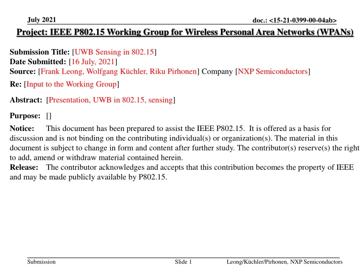july 2021 project ieee p802 15 working group