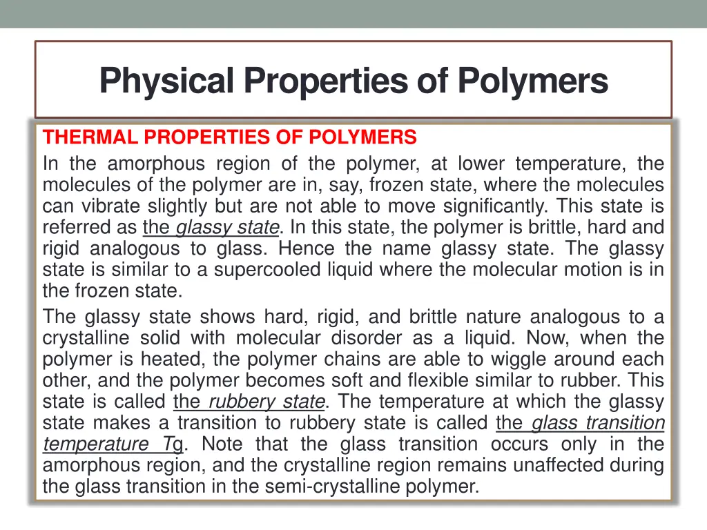 physical properties of polymers 12